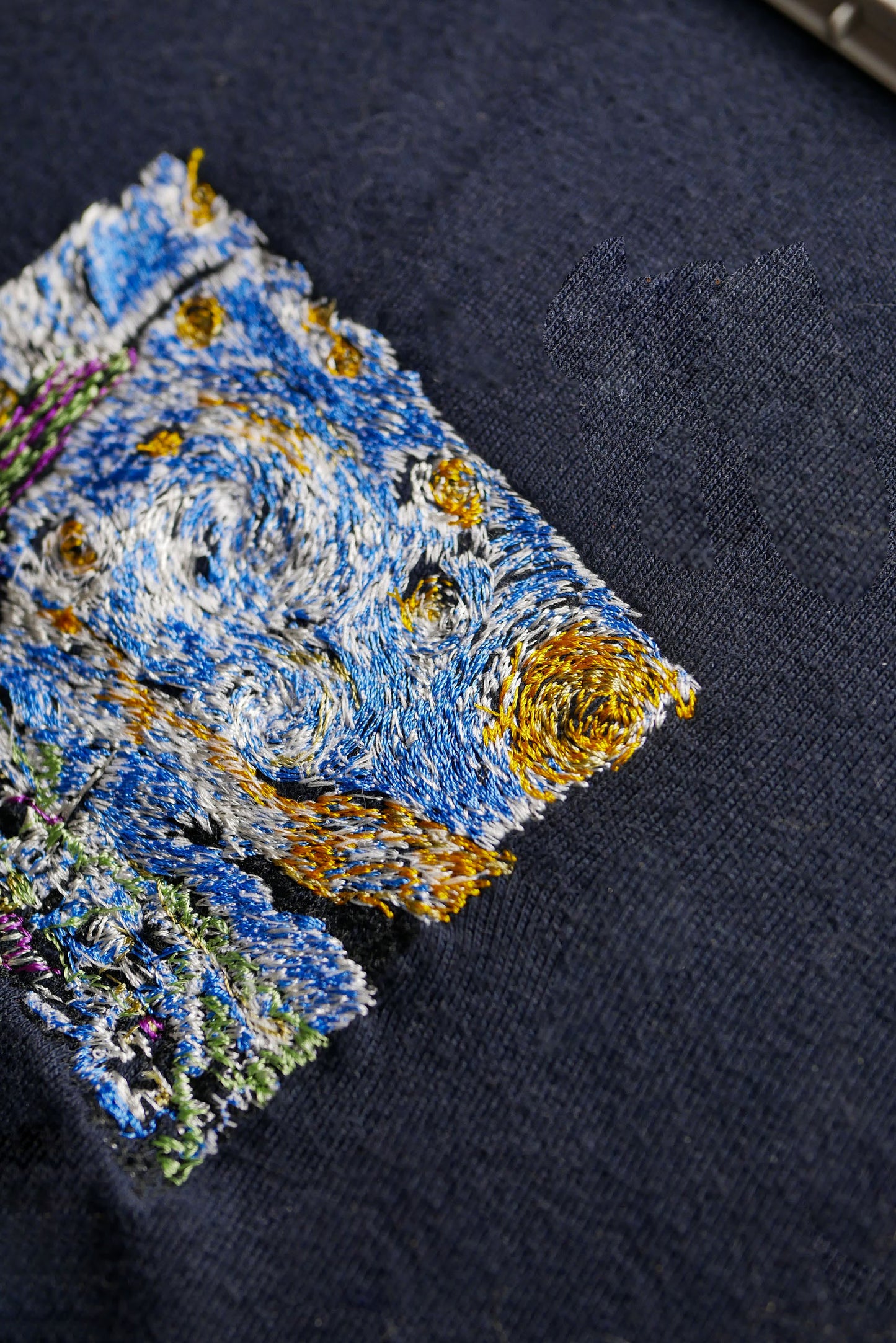 Starry Night Embroidery T-shirt