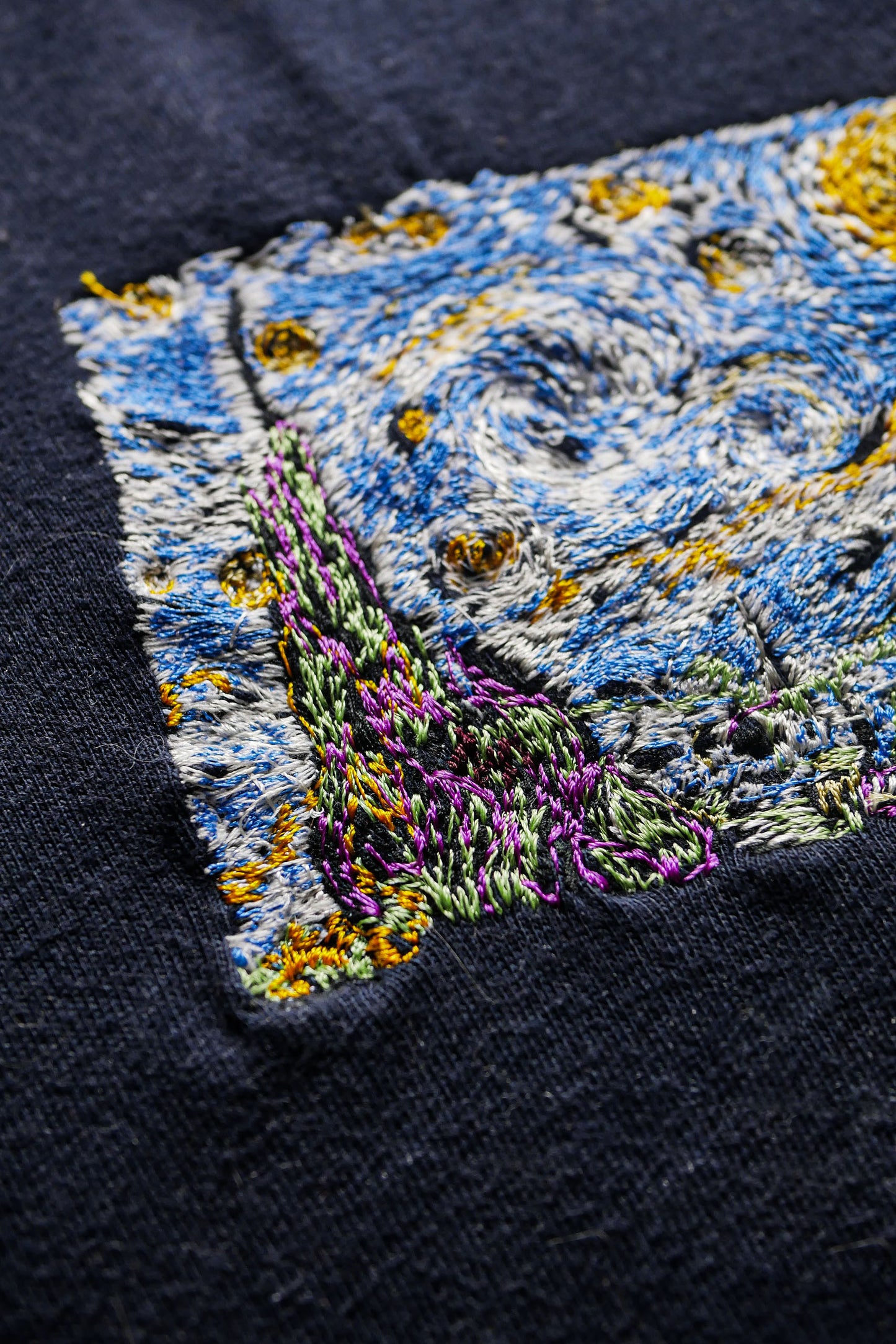 Starry Night Embroidery T-shirt